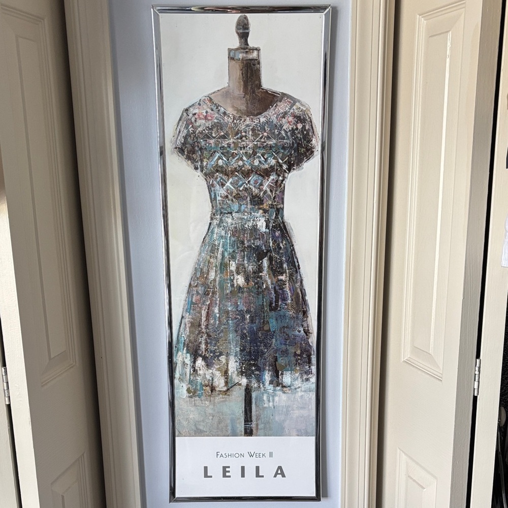 LEILA Fashion Week II Dress Art Print - Blue Accent Dress